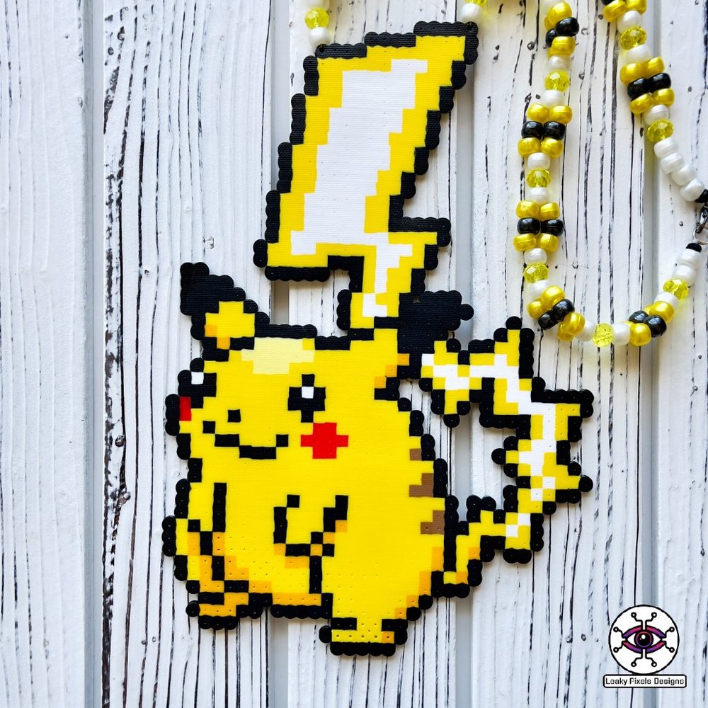 Gigantamax Pikachu Perler Necklace
